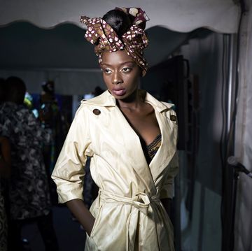 malian model poses before hitting the catwalk at the we wax the world fashion show presented by daniel hechter in bamako on october 20, 2018 photo by michele cattani afp photo credit should read michele cattaniafp via getty images